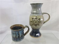 Art Pottery Candle Holder & Coffee Mug