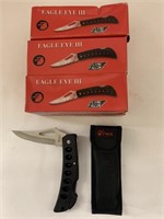 (6x Bid) Eagle Eye III Folding Pocket Knives
