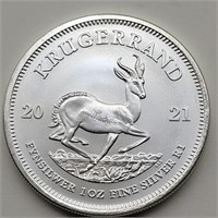 1 OZ FINE SILVER KRUEGERRAND ROUND