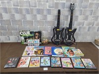 Kids dvds, kids books, family game, gaming guitars