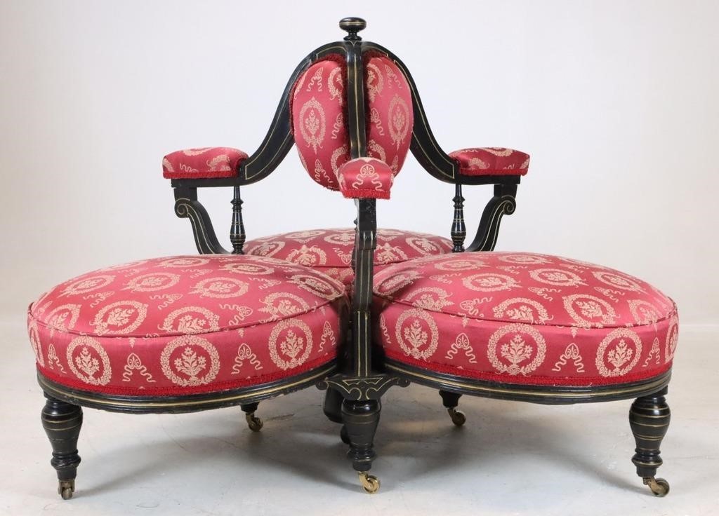 Victorian Three Seat Conversation Sofa Tete e Tete