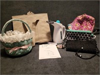 Small fabric steamer, makeup bags and more