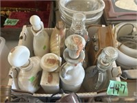 Assorted bottles and decanters