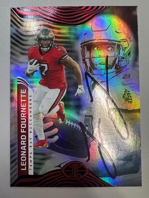 Bucs Leonard Fournette Signed Card with COA