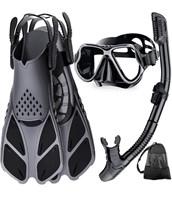 ($59) Mask Fins Snorkel Set Adults Men Women