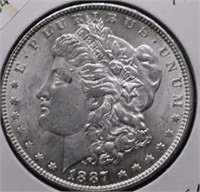 1887 CHOICE BU MORGAN DOLLAR