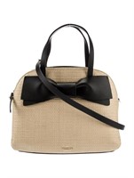 Kate Spade Neutrals Straw Animal Gold-tone Tote