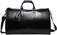 Leathario Mens Genuine Leather Overnight Travel Du