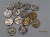 (14) Susan B Anthony & Presidential $1 Coins