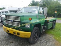 1988 FORD F-600 W/ DUMPING FLATBED