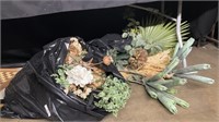 2 Bags of Artificial Flowers, Tropical Plants.