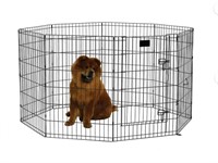 Foldable Metal Exercise Dog Playpen with Door, 36"