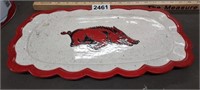 RAZORBACK CERAMIC TRAY