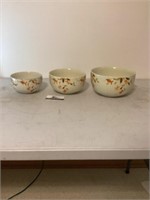 Jewel tea nesting bowls