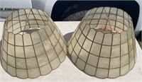 (2) VINTAGE LAMP SHADES