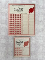 Vtg Coca-Cola Push Card Win 5 Cent Promo Game