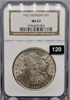 1921 U.S. Morgan Silver Dollar - NGC