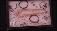 Group of sterling jewelry including brracelets,