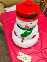Snowman stackable treat trays