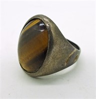 Vintage Tigers Eye Ring  925