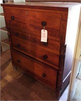 Antique late Empire Walnut Four drawer chest