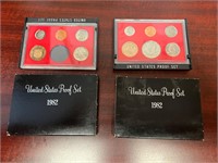 QTY 2 US Proof Sets Both 1982