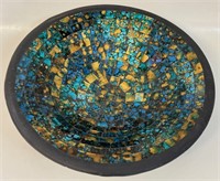 GREAT CONTEMPORARY MOSAIC GLASS CENTRE BOWL
