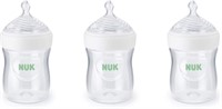 NUK SIMPLY NATURAL 5 Oz BABY FEED BOTTLE [3 PACK]