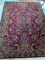 Large Area Rug Red and Blue Overtones