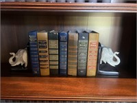 ELEPHANT BOOK ENDS  WITH BOOKS