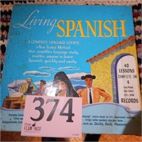 "LIVING SPANISH" 40 LESSONS ON 4 33 1/3 RPM
