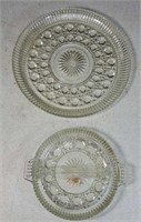 Pattern glass tray and divided dish