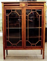 Antique Curio Mahogany Cabinet