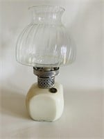 Vtg Lamplight Farms Milk Glass Oill Lamp