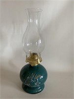 Hand Painted Vtg Oil Lamp