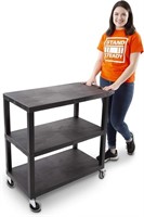 Stand Steady Tubstr 3 Flat Top Shelf Utility Cart