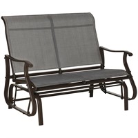 $180  Mixed Grey Metal Outdoor Double Glider Bench