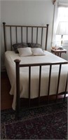 Antique Brass Bed and Bedding