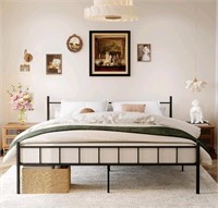 DIIYIV 14 Inch King Metal Platform Bed Frame with