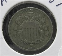 1867 5 Cent Shield Nickel.