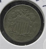 1868 5 Cent Shield Nickel.
