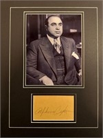 Al Capone Custom Matted Autograph Display