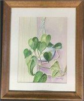 Katherine Langley Plant In Vase Watercolor