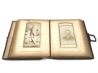 Album w Leather Cover, Cabinet Cards, Tintypes +