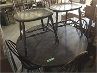 Round table with five chairs
