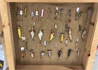 Vintage Fishing Lure Display