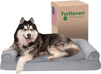 FurHaven Memory Foam Plush & Suede Dog Couch Sofae