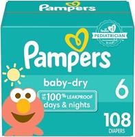 Pampers Baby Dry Diapers Size 6, 108 count