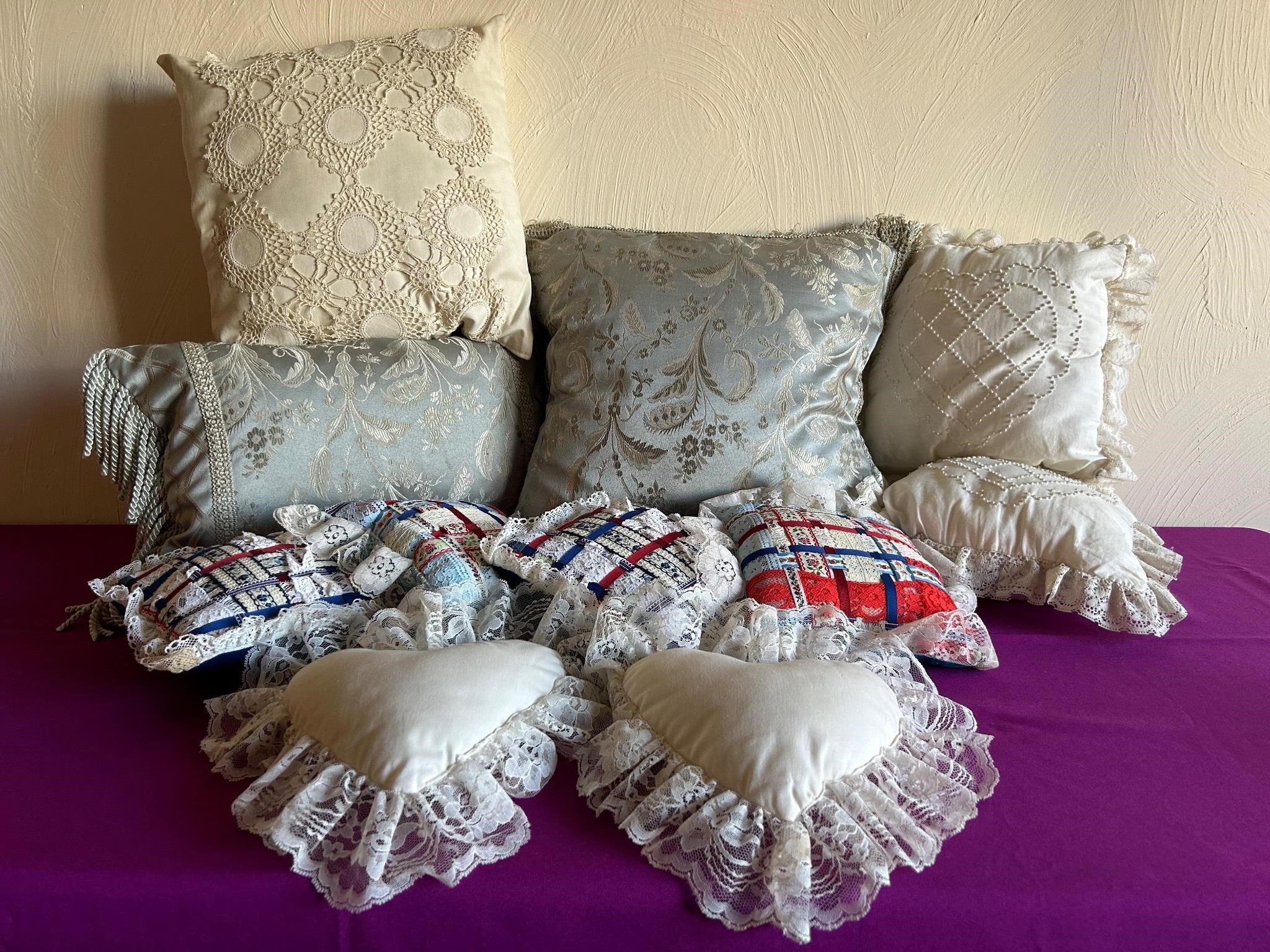 Throw Pillows, Embroidered, Lace +++