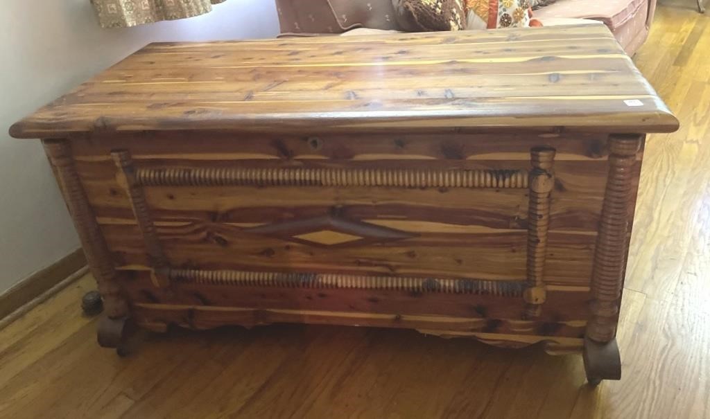 4 FOOT CEDAR CHEST WITH TRAY